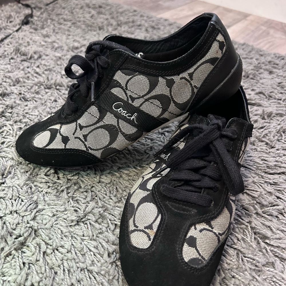 Vintage Coach Black and Gray Sneakers